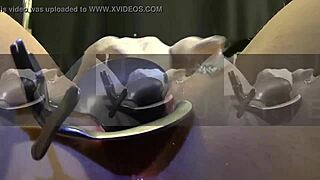 bdsm french redhead pees panties during gyno exam milking!