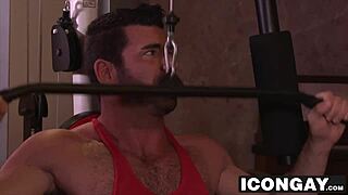 check out these hunk gym buddies pounding ass rough and raw