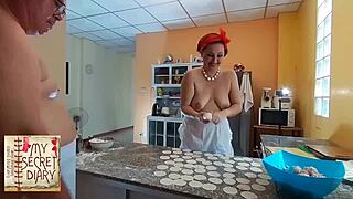Hey naked maid, cook nude like a nudist?