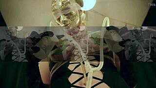bdsm french redhead pees panties during gyno exam milking!