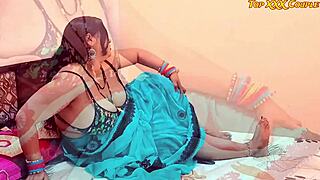 Indian wife savors deep creampie climax scene