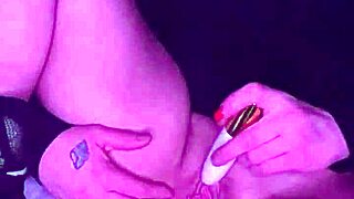 Dirty Goth Milf Raven's Pussy Stretched with Dildo Toys