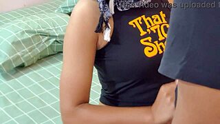 whoa this hot malaysian babe's tight shaved pussy rides neighbor's big cock 😍🍆