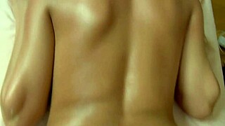 Whoa, busty teen Maria's natural tits bounce during her oiled sexual massage turning into deepthroat pussy licking!
