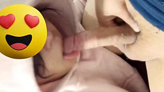 cute latina gives sloppy homemade blowjob on big ass amateur vid