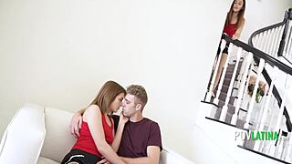 Two Look-Alike Stepsisters Trick Boyfriend into Threesome Ass Sharing with Small Tits Girlfriend