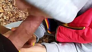 risky public quickie pounding 18yo teen doggystyle outdoors 😈🔥