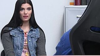 long legged petite 18+ shoplifter's tight pussy pays the price for getting caught