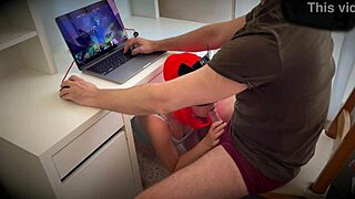Ginger Amateur Teases And Sucks Cock While Guy Plays Dota 2