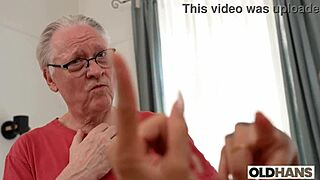 old man hosts pretty neighbor teen for wet pussy pounding