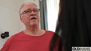 old man hosts pretty neighbor teen for wet pussy pounding