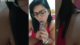 professor sends recovery student video shoving toy deep in her ass