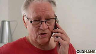 old man hosts pretty neighbor teen for wet pussy pounding