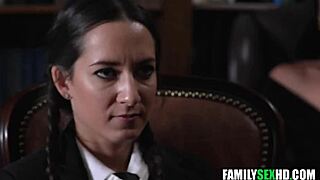 Adam's stepmom teacher and family dive into wild taboo foursome fuckfest 😈👨‍👩‍👧‍👦