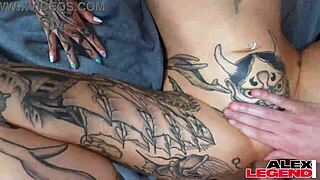 Inked Nova Flame Dominates Nicole Saphire in Lesbian Lezdom