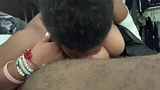 Ebony BBW Arm Wrestler Loses Bedroom Match Deepthroats Neighbor