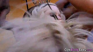 milf slurps black cocks in wild outdoor blowbang swallowing every thick load