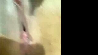 Corninho licks big clit's milf pussy after black monster cock creampie orgasm