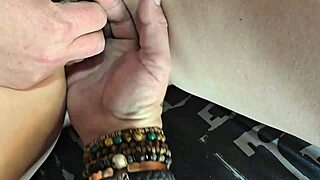 Intensely mutual masturbating best friend's blonde wife until jizz sprays her shaved pussy