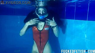 Skinny latina helen star skinny dives underwater pool mask sexy boobs