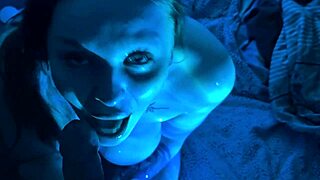 wanna see this big titted redhead slut get her pierced nipples sucked in public nightclub sex??