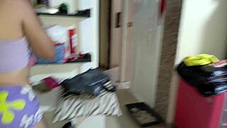 dirty old man pounds his busty latina stepdaughter's juicy tight pussy hard and deep