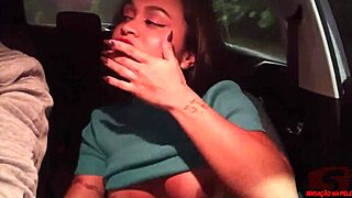 brazilian latina drika muniz sucks cock during car ride then fucks hard in roadside motel