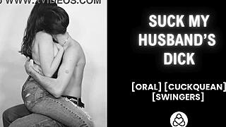 Cuckquean stares as husband pounds wet pussy of another woman in steamy creampie 3some