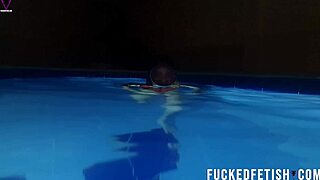 Skinny latina helen star skinny dives underwater pool mask sexy boobs