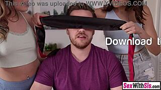 stepsis and milf bestie blindfold fuck me