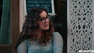 busty shemale emma rose fucks college gf outdoors cafe