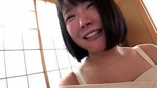 Beautiful curvy japanese milf with huge natural tits and big ass in bedroom