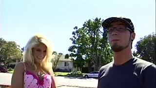 Fucking Blonde Mom Bent Over in Fishnets Doggystyle Deepthroat Gaping