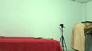 early morning cute chubby latina student 18yo fixes sexy uniform for class