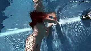 DIANA RIUS' JUICY TITS AND BODY GROPEd UNDERWATER IN BIKINI STRIP
