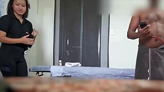 Shy Massage Girl Reluctantly Delivers Convincing Happy Ending Handjob