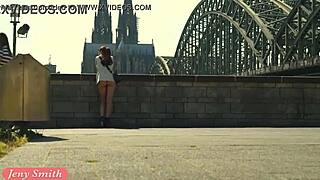 Jeny Smith naked flashing body art public compilation