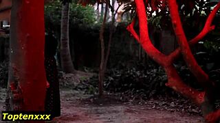 Peyasi Atma Bent Over Fucked Hard by Village Sadu in Garden