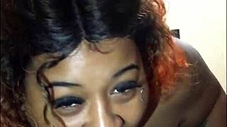 Deepthroat slut gags on BBC for messy facial cumshot!
