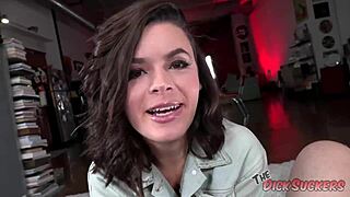 Dharma Jones Lips Tease And Suck Lover's Monster Cock Roughly