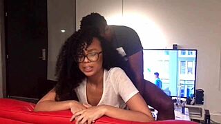 Beautiful pinay amber champagne tries big black cock first time