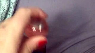 Pussy hammered by huge dildo in solo toy masturbation frenzy