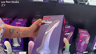 La Pam Feels Intense Pleasure Trying Huge Suction Cup Dildo