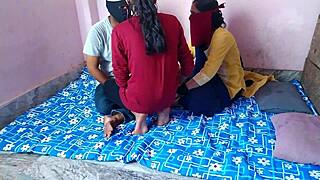 friends gf joins for real homemade threesome desi pussy pounding