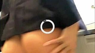 Flight Attendant Cams Brunette Pussy Bathroom Voyeur