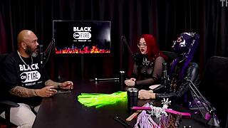 Ouch! Blonde screams as brazilian dom spanks her ass raw in public cuckold domination show!!