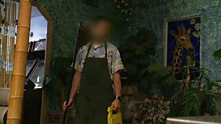 Busty blonde mom cindy behr stuffs pussy with cock in restaurant booth!