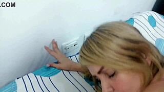 best lesbian sex ever with busty blonde in lingerie stockings quickie