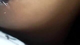 hairy pussy stretched wide by long cock in bedroom creampie finish