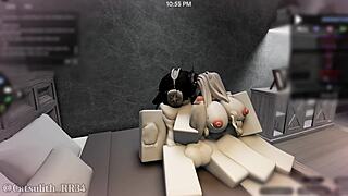 i'm so hungry fan gettin a real feel of my cock in roblox sex game with follower part 1 2